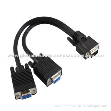 30cm 1 to 2 Splitters VGA Cable, Provides Combination of Quality and Performance